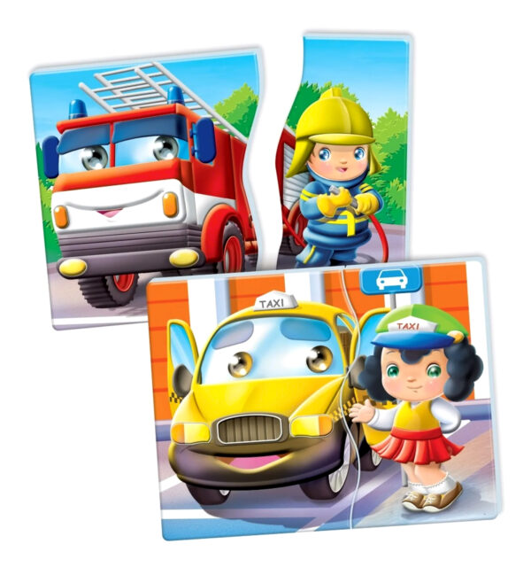 🚗👩‍🚒 Pojazdy i Zawody – Edukacyjne Puzzle Clementoni - obrazek 2