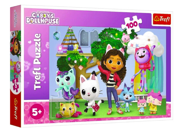 🧩 Puzzle Trefl 100 elementów – Koci Domek Gabi