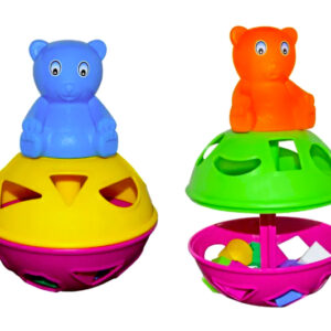 🧸 Edukacyjny Miś z Klockami - Sorter Kształtów