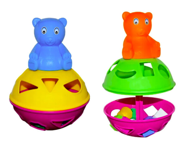🧸 Edukacyjny Miś z Klockami - Sorter Kształtów