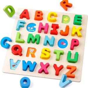 🧩🔤 Drewniane Puzzle Alfabet – Nauka Liter dla Dzieci