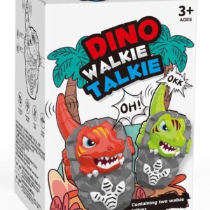 🦖 Dino Walkie Talkie – zestaw 2 krótkofalówek dla dzieci! 🎙️📡