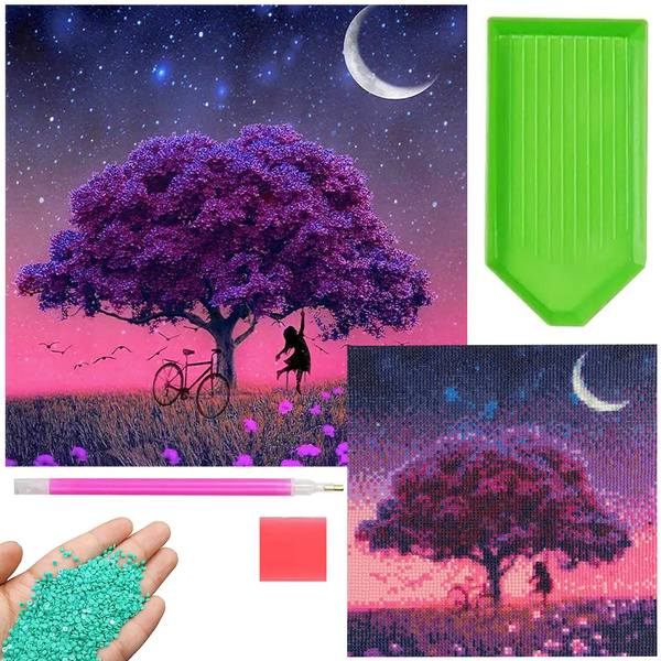 ✨ Zestaw do malowania diamentowego – Magiczne Drzewo Nocy ✨ - obrazek 2