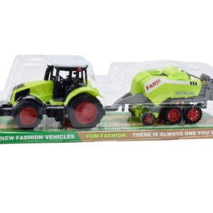 🚜🌾 Traktor rolniczy z prasą – zestaw FARMA 37 cm 🌾🚜